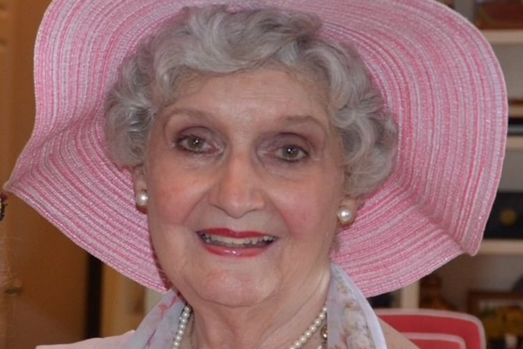 Elsie Hand turns 100 on July 4, 2026. This photo is from her 90th birthday. (Courtesy of Courtesy Victoria Peacock)