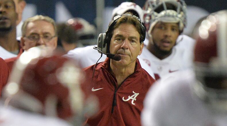 Nick Saban and the Crimson Tide last opened the season in Atlanta in 2014 with a 33-23 win over West Virginia.