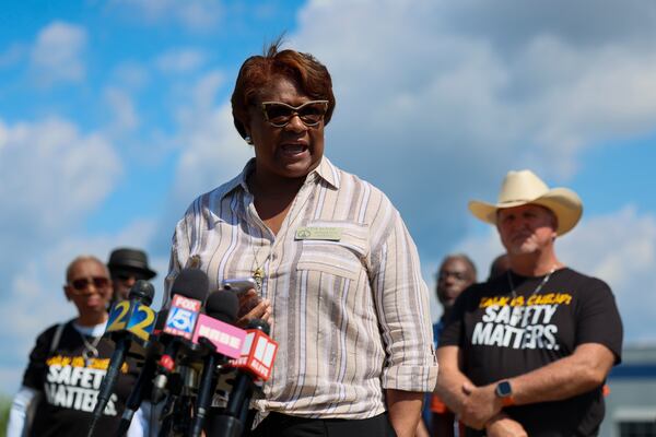 State Rep. Lydia Glaize, seen here during a news conference in Atlanta last month. (Jason Getz/AJC)