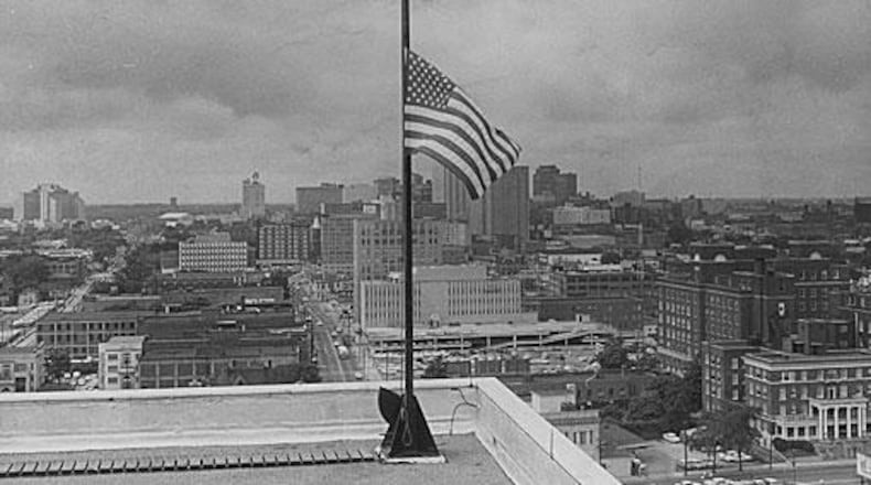 A flag flew at half-staff in Atlanta after the 1962 crash.
