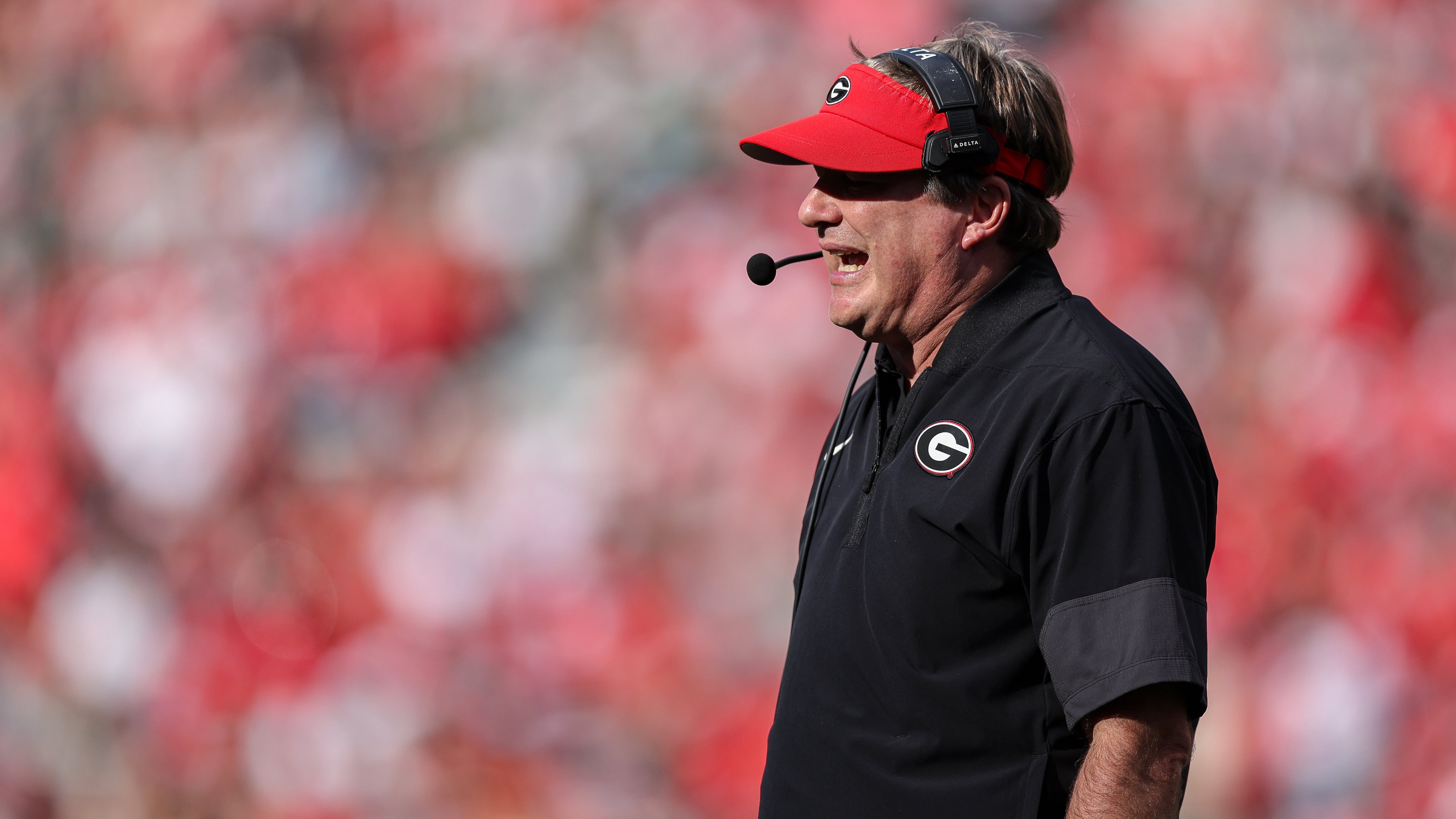 Georgia head coach Kirby Smart said that offensive line starters Earnest Greene and Drew Bobo, who missed the Charlotte game, should be back next week against Georgia Tech. (Colin Hubbard/AP)