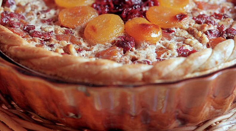 Apricot, Cranberry and Walnut Pie
