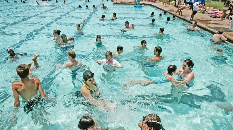 Wills Park Pool in Alpharetta is a popular destination in the summer.