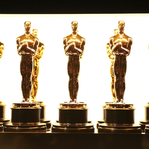 FILE - Oscar statuettes appear backstage at the Oscars in Los Angeles on Feb. 26, 2017. (Photo by Matt Sayles/Invision/AP, File)