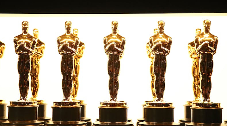 FILE - Oscar statuettes appear backstage at the Oscars in Los Angeles on Feb. 26, 2017. (Photo by Matt Sayles/Invision/AP, File)