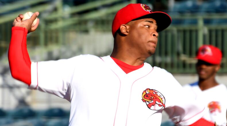 Right-hander Jasseel De La Cruz, 21, threw a no-hitter for the Atlanta Braves' A-Advanced affiliate, the Florida Fire Frogs, Saturday, May 18, 2019, against the Jupiter Hammerheads in a Florida State League game at Osceola County Stadium in Kissimmee, Fla.