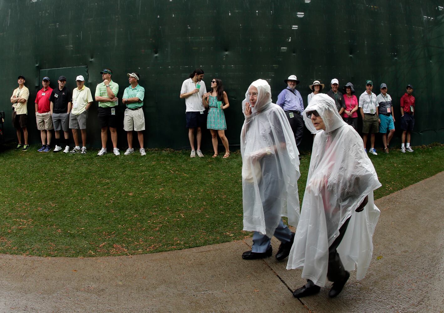 The scene at the Masters, April 12