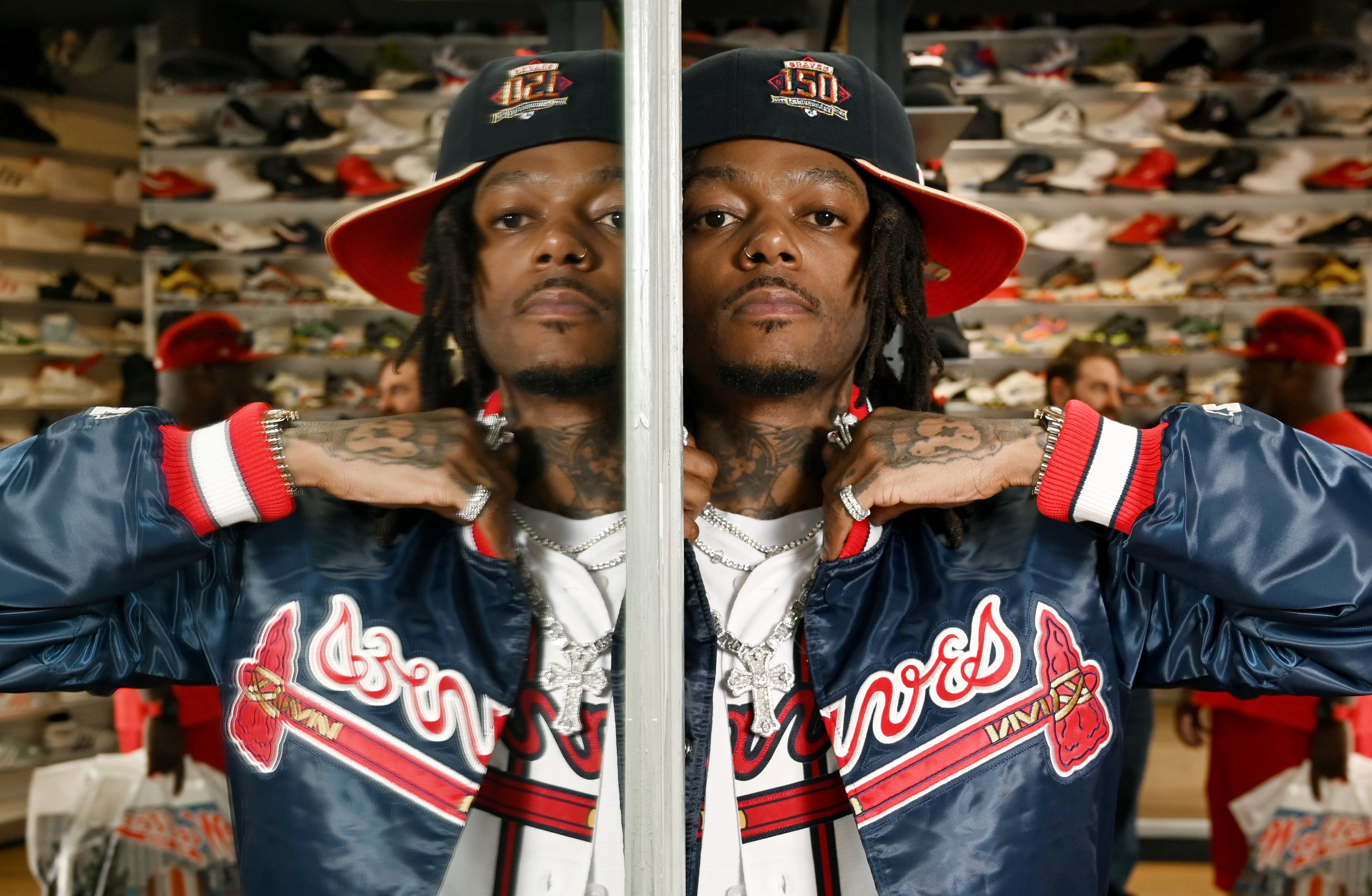Atlanta-born rapper JID, photographed at Walter's Clothing Store, Tuesday, July 1, 2025, in Atlanta, releases his fourth studio album Aug. 8. (Hyosub Shin / AJC)