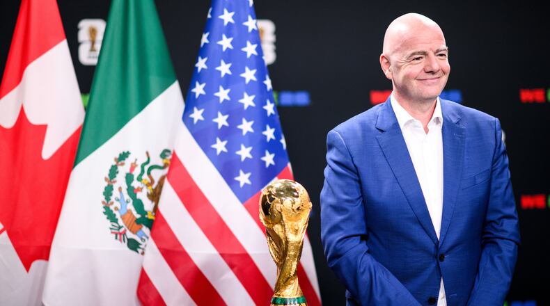ZURICH, SWITZERLAND - May 31: FIFA President Gianni Infantino Message To Mark The Two Years To Go To The FIFA World Cup 26 at the Home of FIFA on May 31, 2024 in Zurich, Switzerland. (Photo by Harold Cunningham/FIFA)