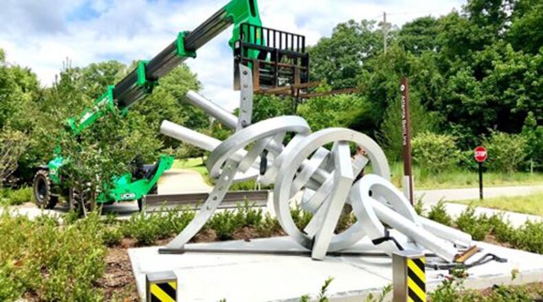 The next Art on the Atlanta BeltLine exhibition is just a few months away and the jury has been selected for the annual event. Pictured: “Hurricane” by Ray Katz on the Westside Trail. CONTRIBUTED