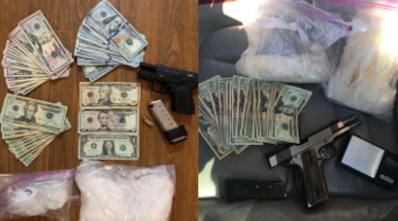 About $155,000 worth of narcotics and several firearms were found during the executed search warrants Friday.