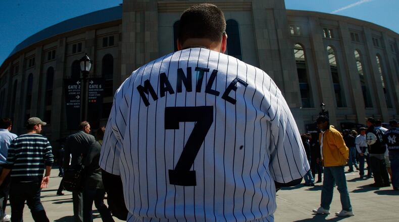 MIckey Mantle remains a favorite among baseball fans, and a road jersey worn by the Hall of Famer in 1964 sold for a record amount Saturday.