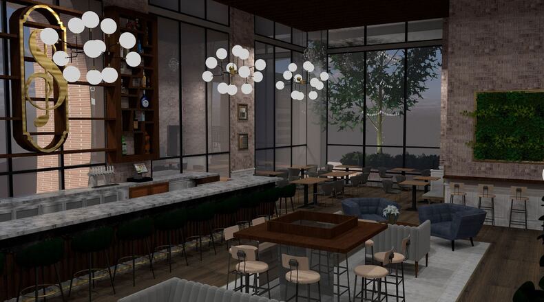 Sophia's Cafe and Cocktails is set to open in downtown Decatur by the end 2024, along with speakeasy bar Roaring Social. / Rendering courtesy of The 2nd Star Group