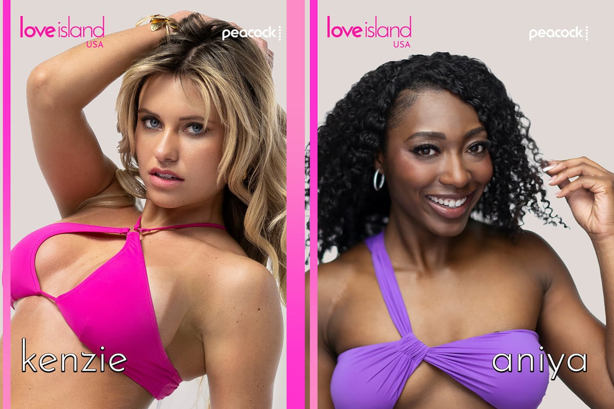 Kenzie Annis, a KSU nursing school graduate, and marketing specialist Aniya Harvey from Tyrone are both on "Love Island" Season 8. (Courtesy of Peacock)