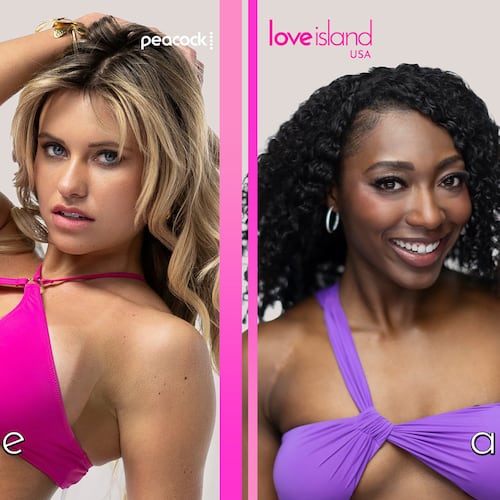 Kenzie Annis, a KSU nursing school graduate, and marketing specialist Aniya Harvey from Tyrone are both on "Love Island" Season 8. (Courtesy of Peacock)