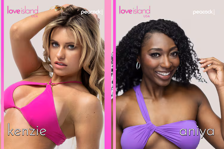 Kenzie Annis, a KSU nursing school graduate, and marketing specialist Aniya Harvey from Tyrone are both on "Love Island" Season 8. (Courtesy of Peacock)