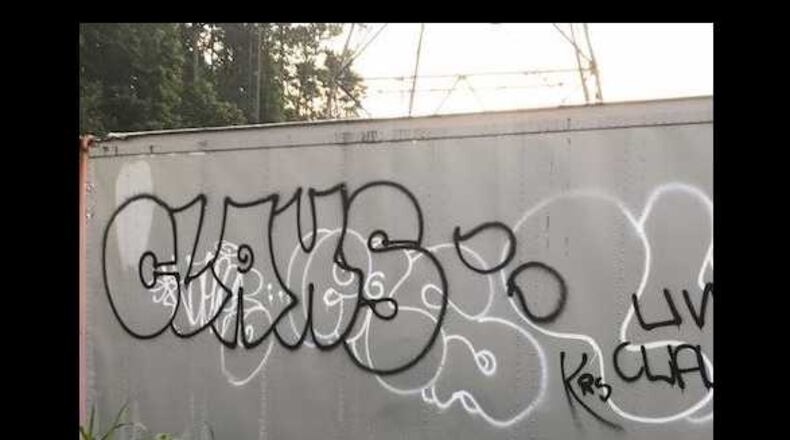 Here's a look at the some of the graffiti that's been happening around Roswell and Powers Ferry roads in Marietta.