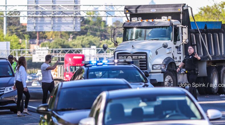 Northbound lanes of I-85 were temporarily shut down at Chamblee Tucker Road early Tuesday.