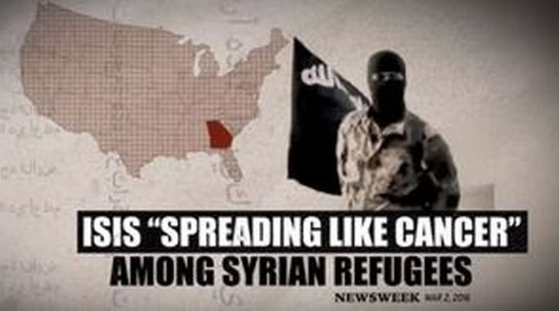 This is a still from an ad by the National Republican Congressional Committee against Jon Ossoff in Georgia.