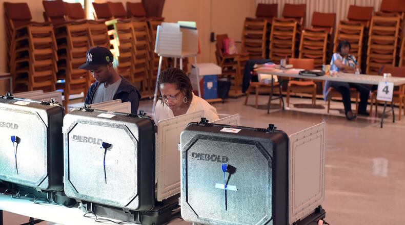 DeKalb County voters went to the polls at the Crossroads Presbyterian Church on primary election day on May 24. Tonya Anderson won a July 26 Democratic Party runoff for Senate District 43. KENT D. JOHNSON/kdjohnson@ajc.com