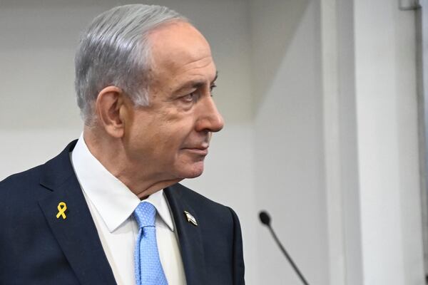Israeli Prime Minister Benjamin Netanyahu attends his trial on corruption charges at the district court in Tel Aviv, Israel, Wednesday, April 2, 2025. (Yair Sagi/Pool Photo via AP)