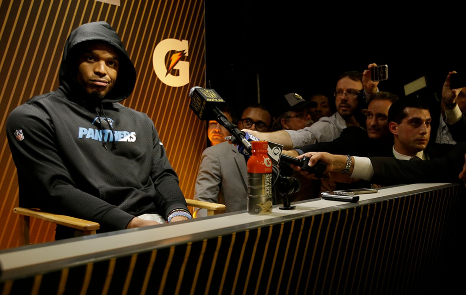Cam Newton abruptly leaves interview