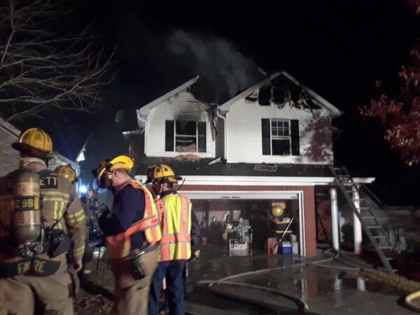 The home sustained heavy damage. (Photo: Gwinnett County Department of Fire and Emergency Services)