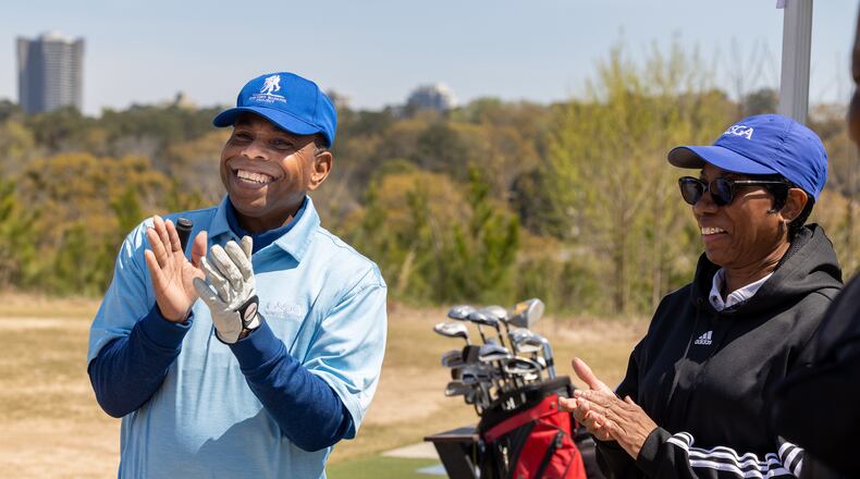 Donald "Don" Williamson applauds a comment at a GSGA adaptive golf clinic for veterans at Bobby Jones Golf Club in Atlanta. He is a prostate cancer survivor. He lost his dad and an uncle to the disease and now is devoted to promoting regular screening for men. He recently lobbied on Capitol Hill with other advocates for more funding for prostate cancer research and education.  PHIL SKINNER FOR THE ATLANTA JOURNAL-CONSTITUTION