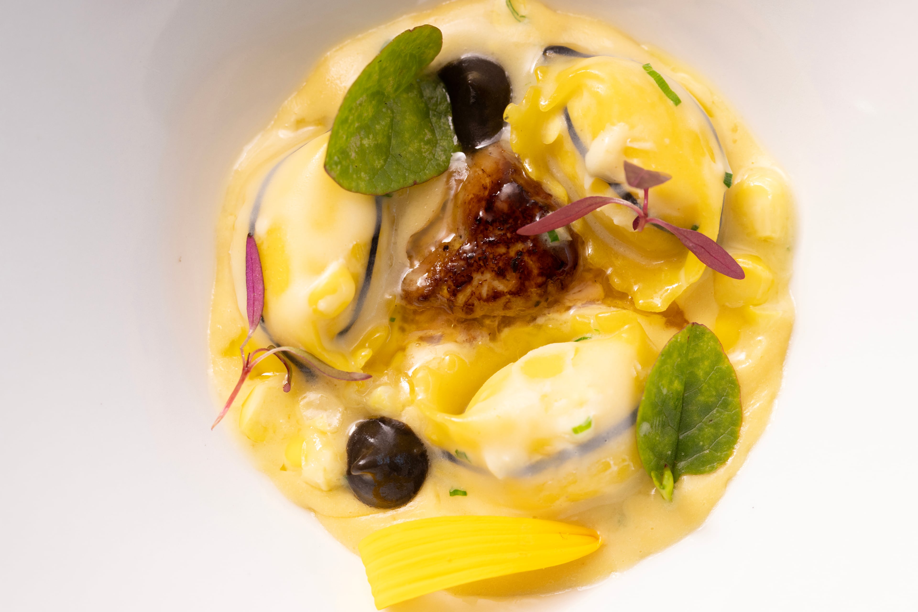 Sweet corn agnolotti from Lazy Betty. (Credit: Matthew Wong/Graftable, courtesy of Lazy Betty)