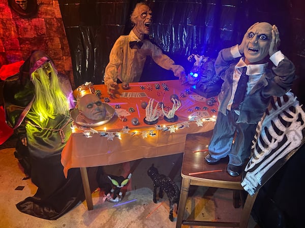 Every inch of the two-car garage is set up to shock and frighten. 
(Courtesy of Grayson Blanchette)
