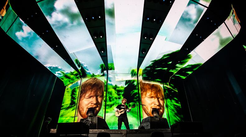 Ed Sheeran played for nearly 51,000 fans at Mercedes-Benz Stadium on Nov. 9., 2018.  Photo: Ryan Fleisher/Special to the AJC