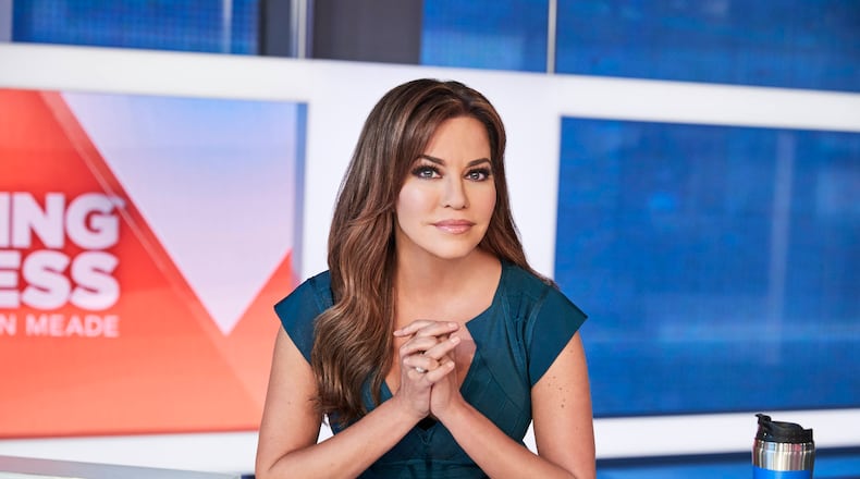 Robin Meade on the set of "Morning Express" at HLN in 2019. HLN