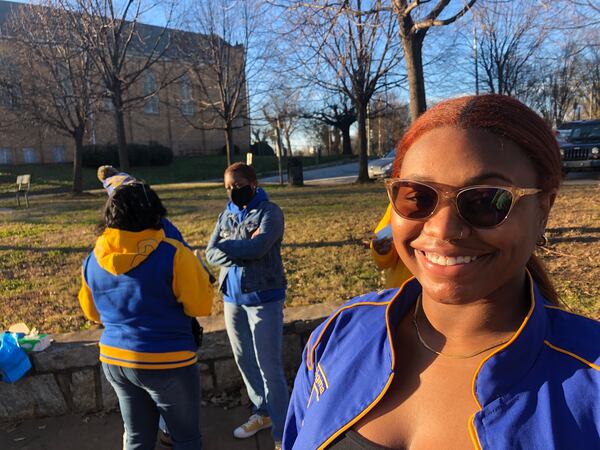 Christina Burrell, president of Sigma Gamma Rho chapter at Clark Atlanta University.