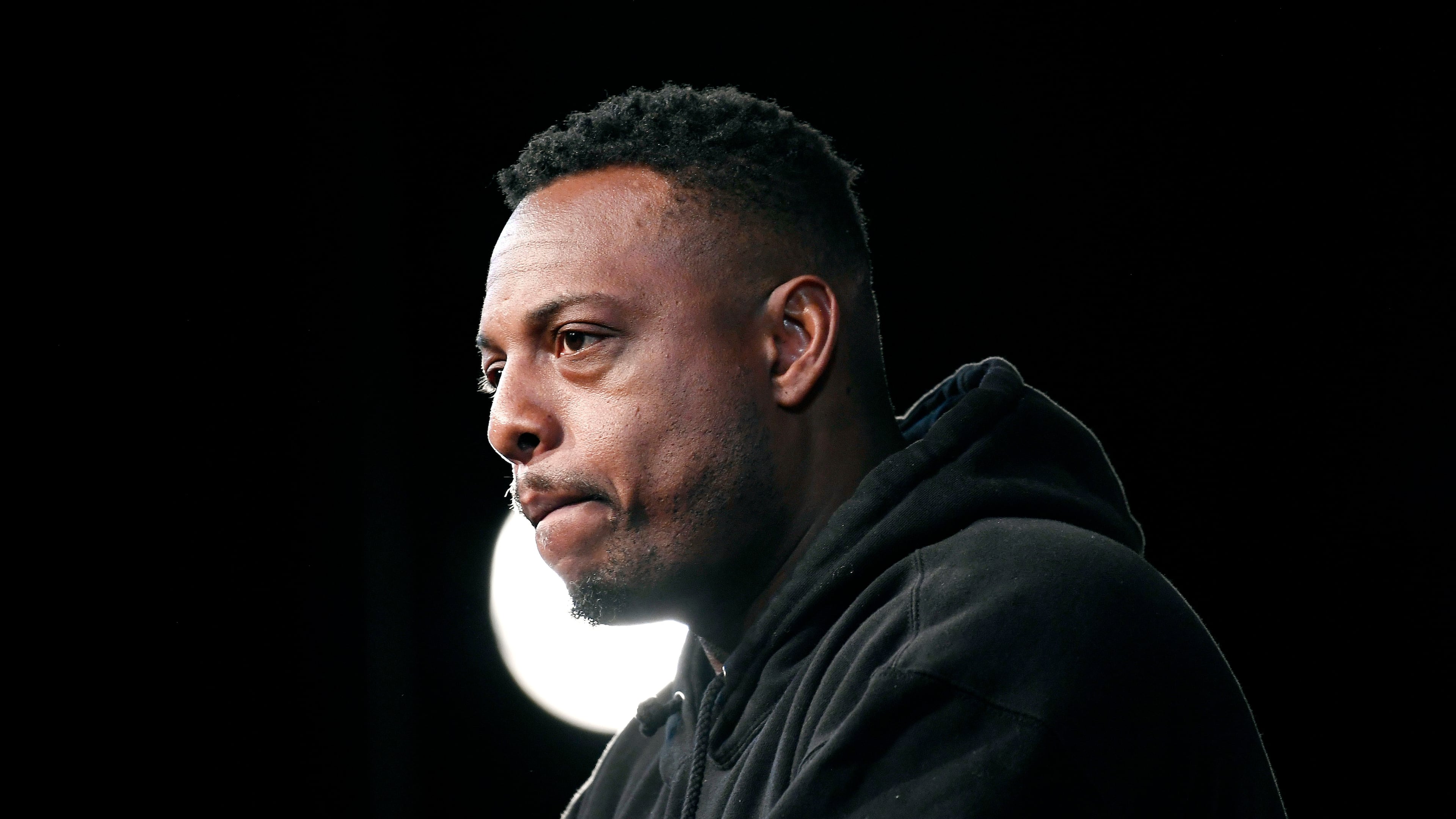 FILE - Basketball Hall of Fame Class of 2021 inductee Paul Pierce speaks at a news conference at Mohegan Sun, Sept. 10, 2021, in Uncasville, Conn. (AP Photo/Jessica Hill, File)
