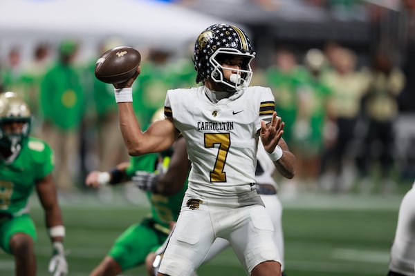 Carrollton's CJ Cypher is a top-10 Georgia quarterback. (Jason Getz/AJC)