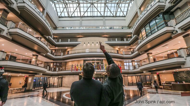 Atlanta City Hall, the day after a cyberattack.