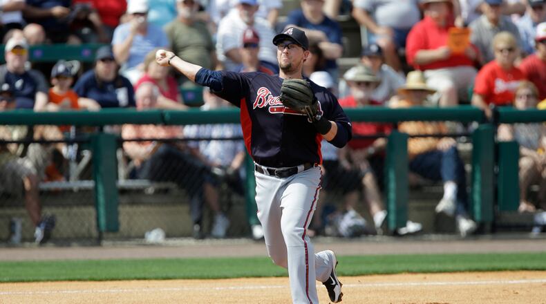The Braves acquired third baseman Chris Johnson in a trade with the Arizona Diamondbacks in January.