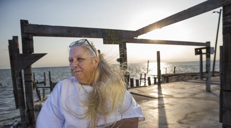 Mary Ann Heiman purchased windstorm insurance for her property along the causeway between Aransas Pass and Port Aransas, believing her business was covered when Hurricane Harvey destroyed the property. However, later, when she placed a claim with the Texas Windstorm Insurance Association (TWIA), she was denied citing an inverted address number. Heiman stands on the concrete platform where the business once stood, on Thursday April 20, 2018, in Port Aransas, TX.