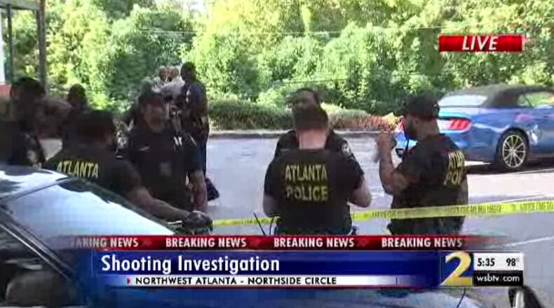 Homicide investigators are at a northwest Atlanta scene on Tuesday afternoon.