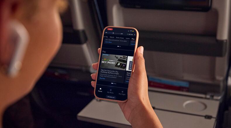 Delta is adding sports predictions to its in-flight entertainment selection. (Courtesy of Delta)