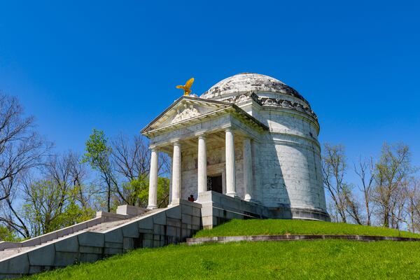 The National Military Park in Vicksburg is dotted with monuments marking the 1863 Civil War battle that took place there. 
Courtesy of Visit Vicksburg / Tate K. Nations