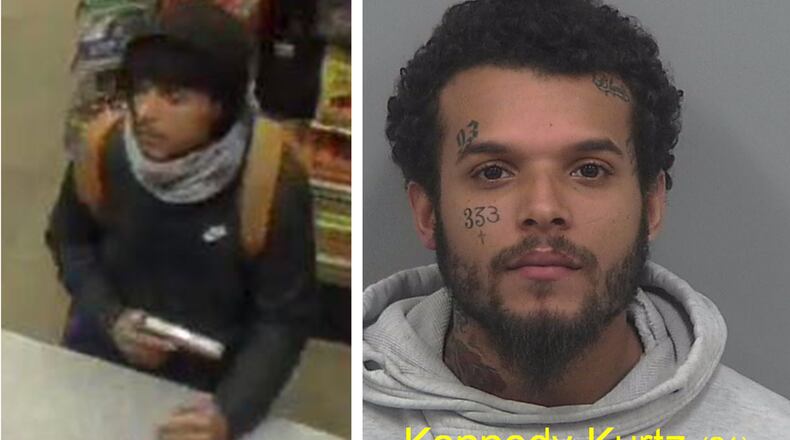 Kennedy Kurtz, 21, has been charged with criminal attempt to commit robbery.