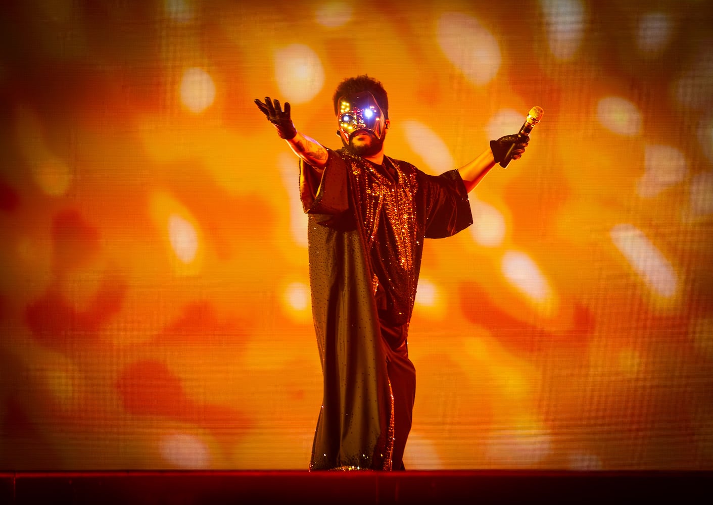 Throughout the Atlanta show on Thursday, The Weeknd assumed the role of a master magician, who presented each song as his own trick. (Ryan Fleisher for the AJC)