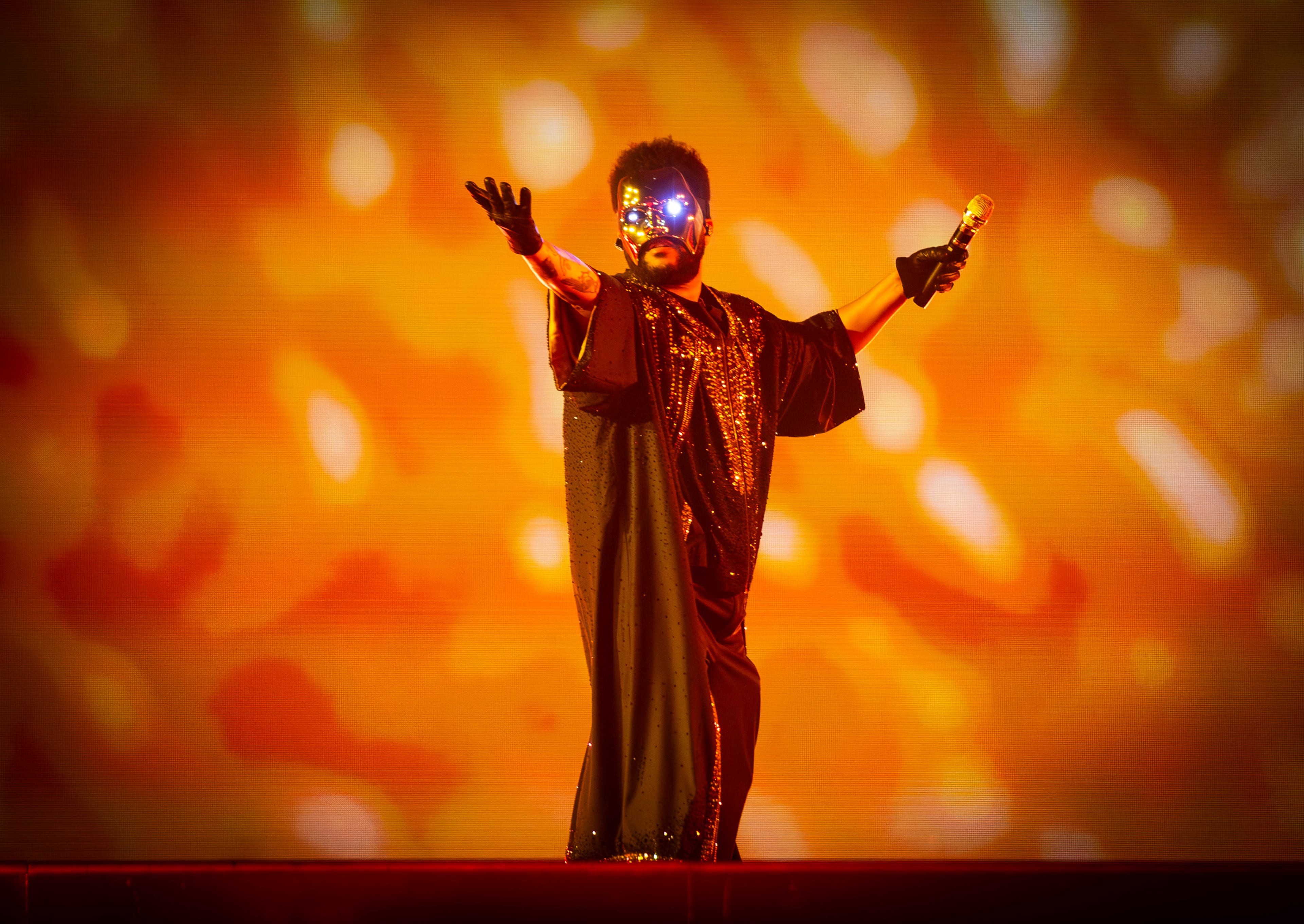 Throughout the Atlanta show on Thursday, The Weeknd assumed the role of a master magician, who presented each song as his own trick. (Ryan Fleisher for the AJC)