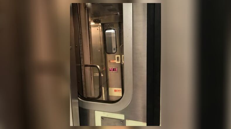 An Amtrak train derailed in Savannah on Wednesday night, leaving cars shifted to the left. Service resumed Thursday morning.