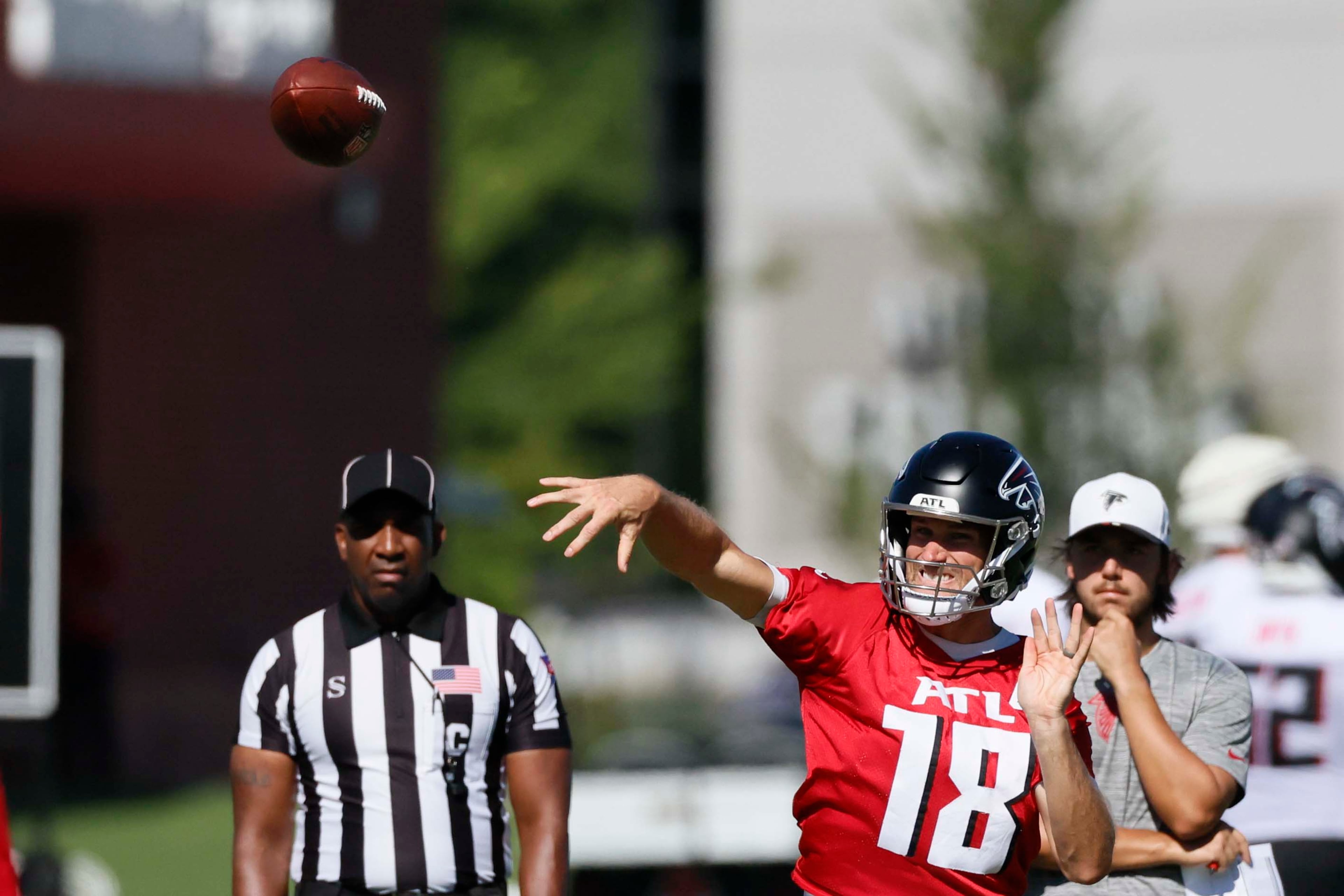 With his role expected to be reduced in serving as the Falcons' backup quarterback this season, Kirk Cousins isn't spending as much time on the field as in training camps past. However, Cousins is still a valuable resource to teammates. (Miguel Martinez/AJC)