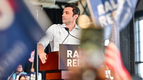 U.S. Sen. Jon Ossoff — pictured at a rally in Savannah in July — is running for reelection in 2026. (Sarah Peacock for the AJC 2025)