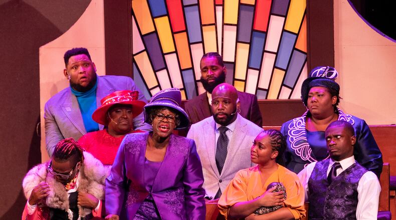 "Black Nativity: a Gospel Christmas Musical Experience" runs from Dec. 7-17 at Georgia Tech. Lawrence Flowers (bottom row, far left) is among the stars of the production. Credit: Shoccara Marcus