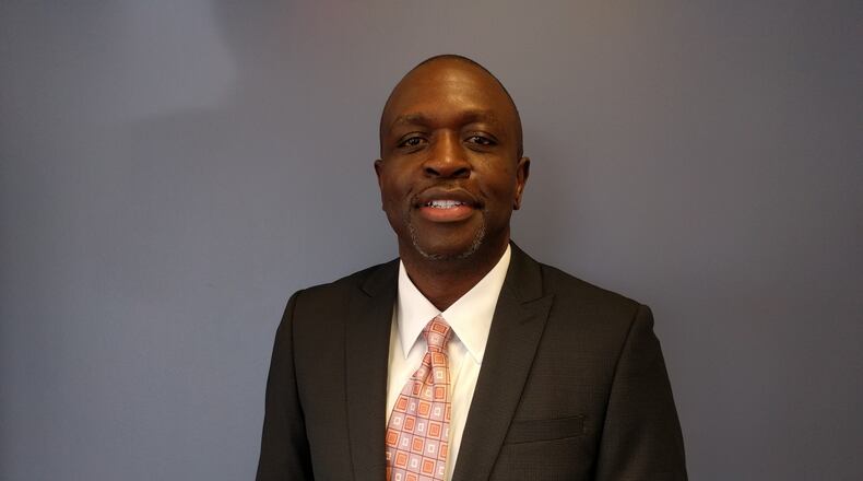 Oct. 17, 2017, Atlanta -- Eric Thomas, left, emerged as the top candidate for the new job of state Chief Turnaround Officer after the Georgia Board of Education interviewed him and two other candidates Tuesday. The job was created by the Georgia General Assembly this year to improve the state's lowest-performing schools.