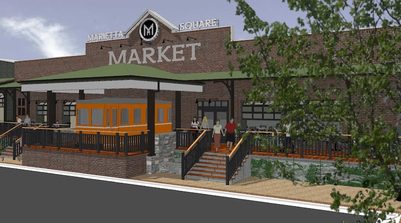 Here's an updated look at the 18,000-square-foot food hall a group of developers want to bring to Marietta.